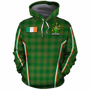 Halpin Irish Clan Coat of Arm Tartan Cotton Hoodie Flag Style