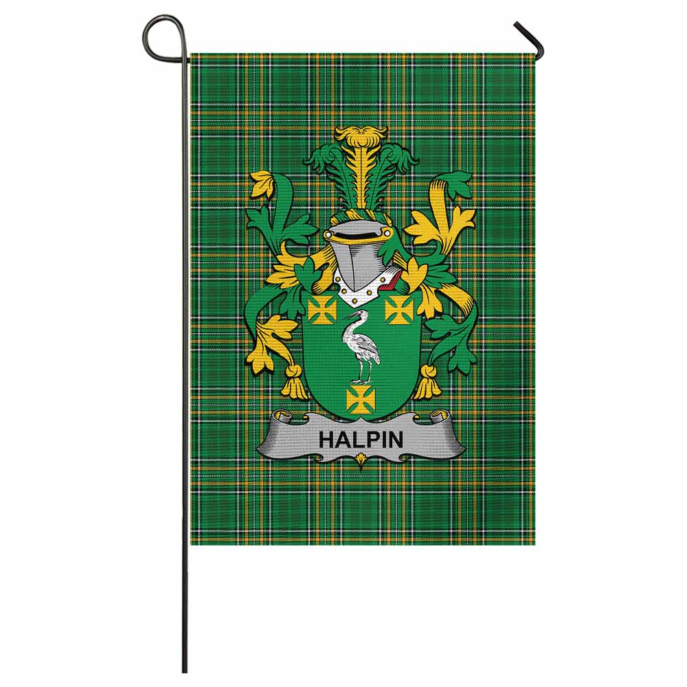 Halpin Irish Clan Tartan Flag with Coat of Arms