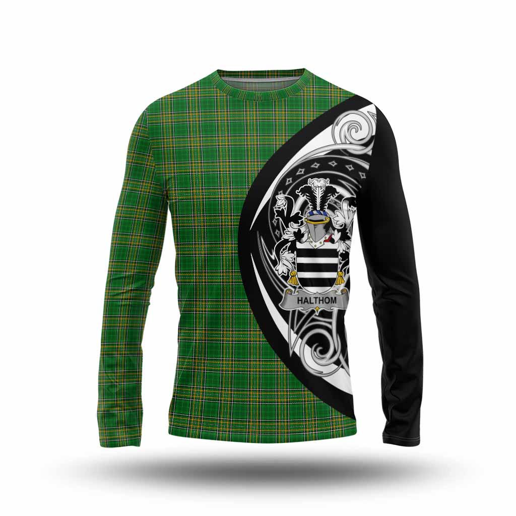 Halthom Irish Clan Long Sleeve T-Shirt Celtic Circle Style Unisex - Tartan Vibes Clothing