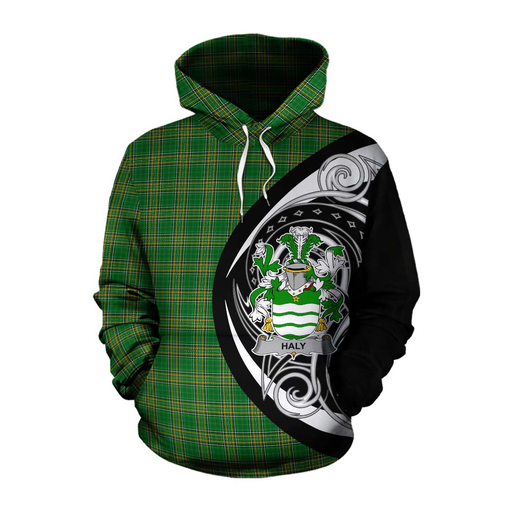 Tartan Vibes Clothing Haly Irish Clan Cotton Hoodie Celtic Circle Style