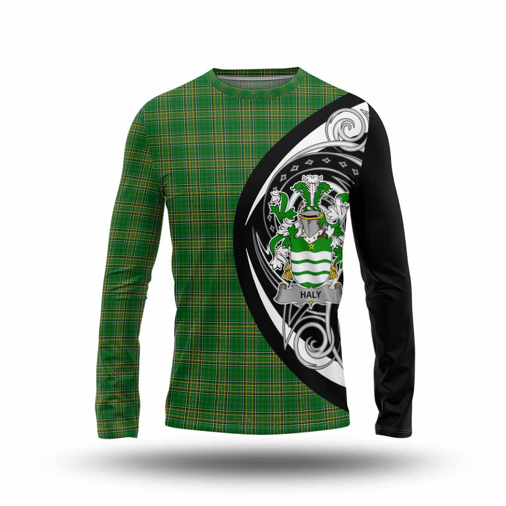Haly Irish Clan Long Sleeve T-Shirt Celtic Circle Style Unisex - Tartan Vibes Clothing