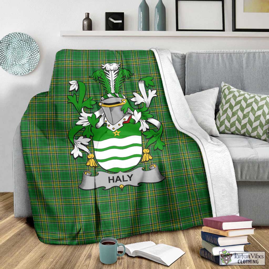 Haly Irish Clan Tartan Blanket with Coat of Arms - Tartan Vibes Clothing