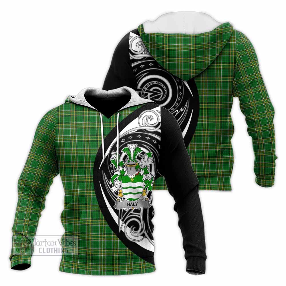 Tartan Vibes Clothing Haly Irish Clan Knitted Hoodie Celtic Circle Style
