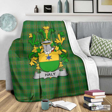 Haly O'Haly Irish Clan Tartan Blanket with Coat of Arms - Tartan Vibes Clothing
