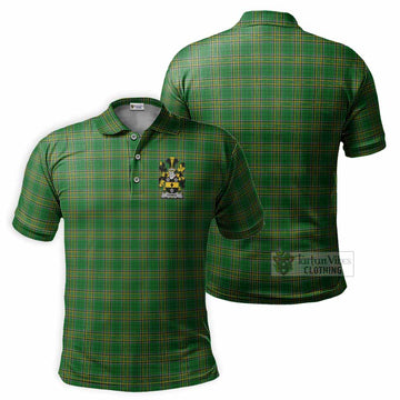 Hames Irish Clan Tartan Men's Polo Shirt with Coat of Arms
