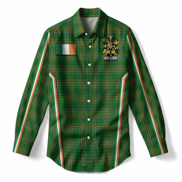Hames Irish Clan Coat of Arm Tartan Women Casual Shirt Flag Style