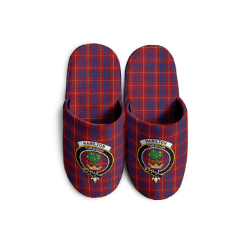 Hamilton Tartan Home Slippers with Family Crest