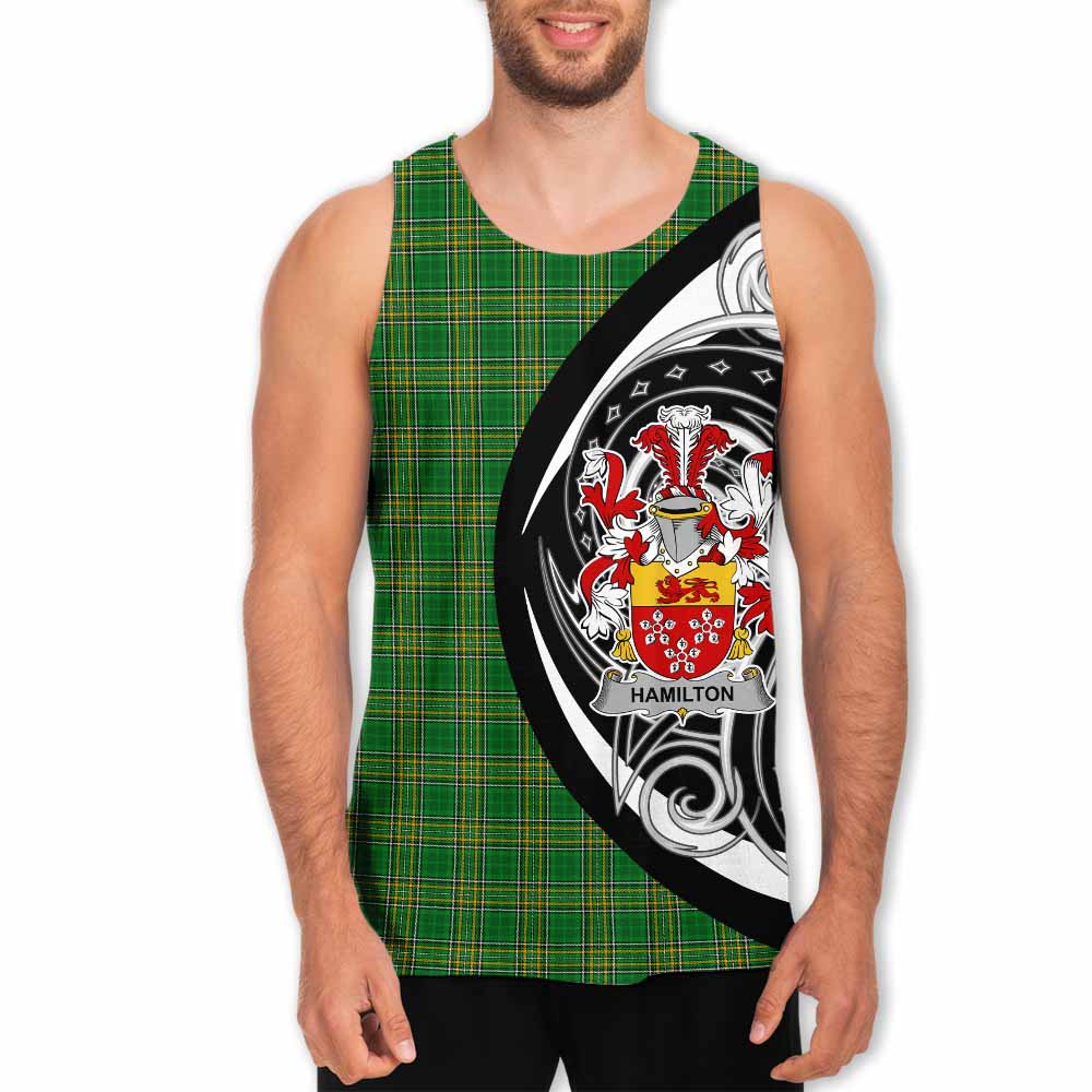 Tartan Vibes Clothing Hamilton Irish Clan Men's Tank Top Celtic Circle Style