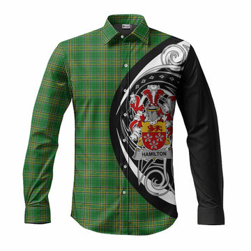 Hamilton Irish Clan Long Sleeve Button Shirt Celtic Circle Style