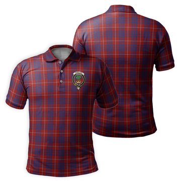 Hamilton Tartan Men's Polo Shirt with Family Crest
