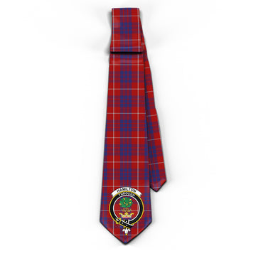 Hamilton Tartan Classic Necktie with Family Crest