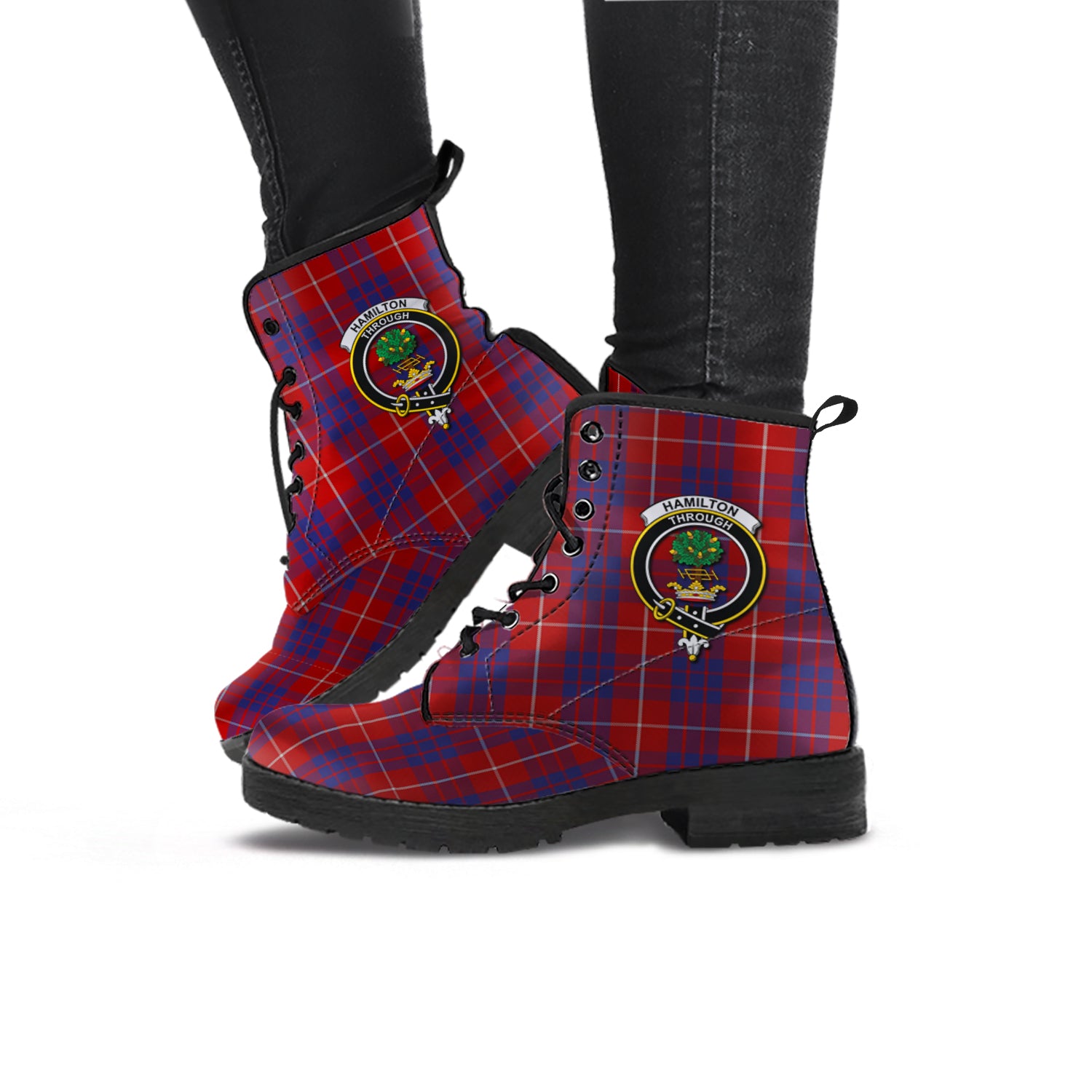 hamilton-tartan-leather-boots-with-family-crest