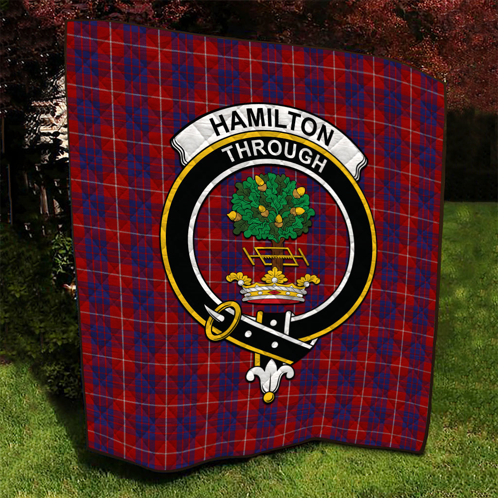 hamilton-tartan-quilt-with-family-crest