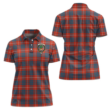 hamilton-ancient-tartan-polo-shirt-with-family-crest-for-women