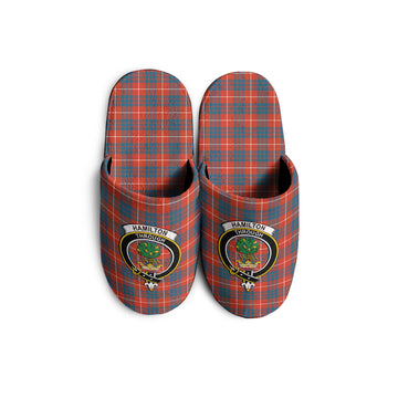 Hamilton Ancient Tartan Home Slippers with Family Crest