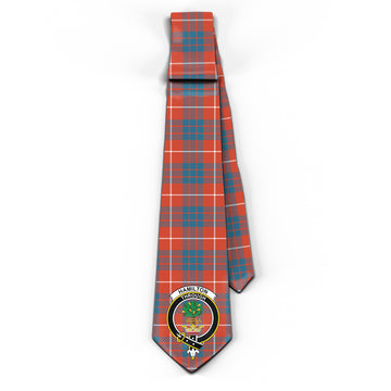 Hamilton Ancient Tartan Classic Necktie with Family Crest