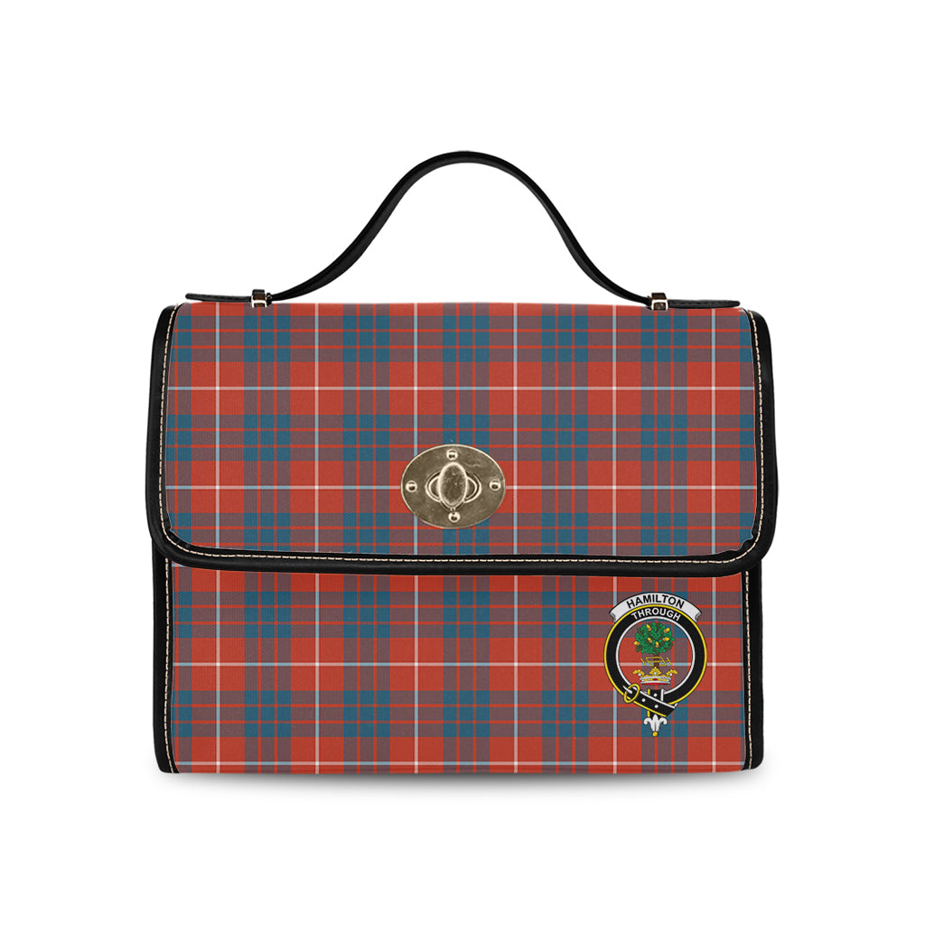 hamilton-ancient-tartan-leather-strap-waterproof-canvas-bag-with-family-crest
