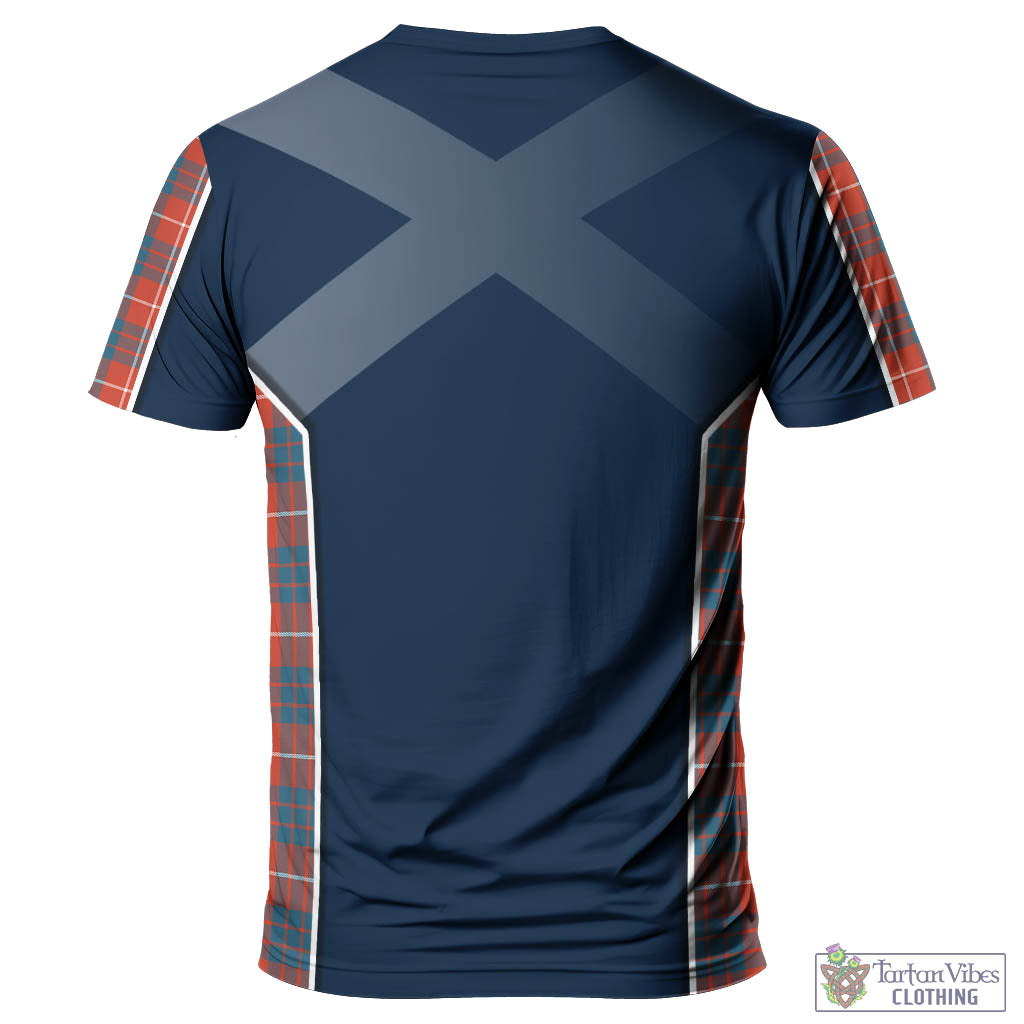 Tartan Vibes Clothing Hamilton Ancient Tartan T-Shirt with Family Crest and Scottish Thistle Vibes Sport Style