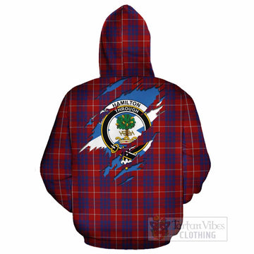 Hamilton Clan Crest In Me Tartan Cotton Hoodie Scotland Flag Style