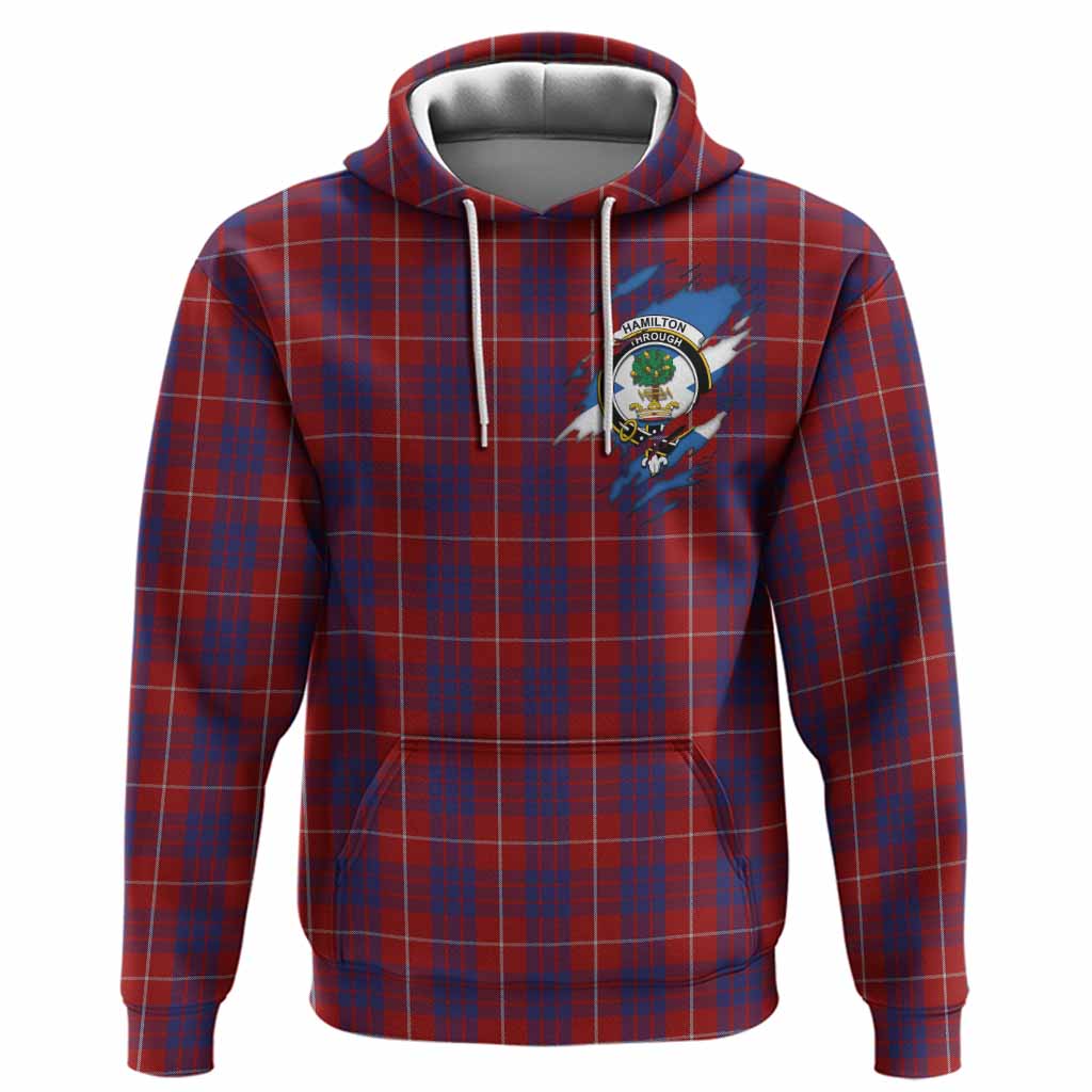 Hamilton Clan Crest In Me Tartan Hoodie Scotland Flag Style