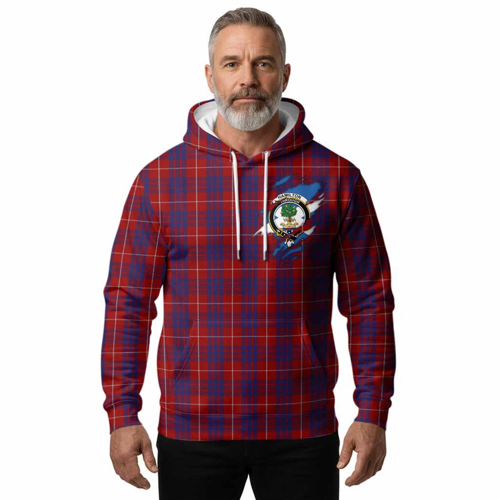 Hamilton Clan Crest In Me Tartan Hoodie Scotland Flag Style