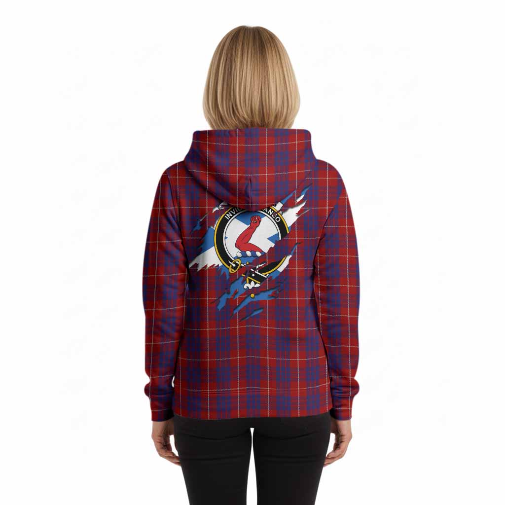 Hamilton Clan Crest In Me Tartan Hoodie Scotland Flag Style