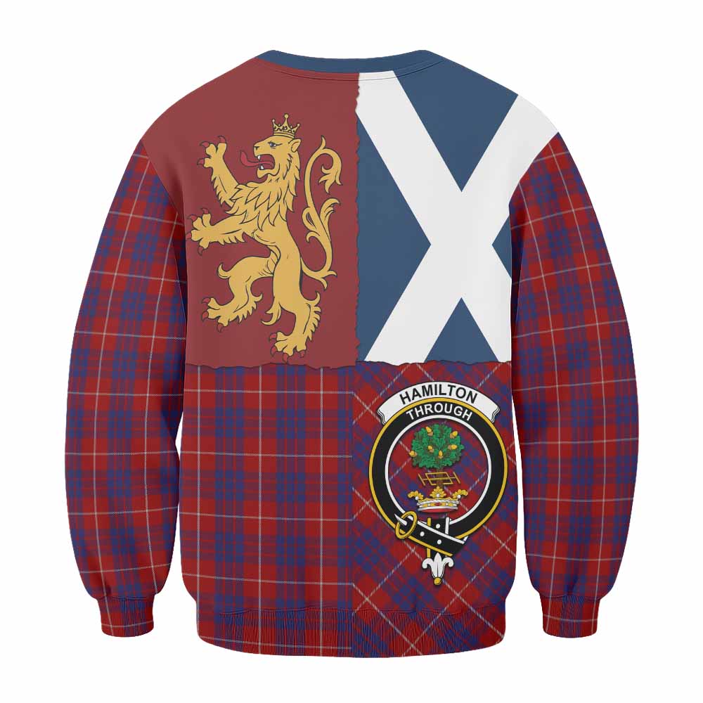 Hamilton Crest Tartan Sweatshirt with Lion Rampant Saltire Style