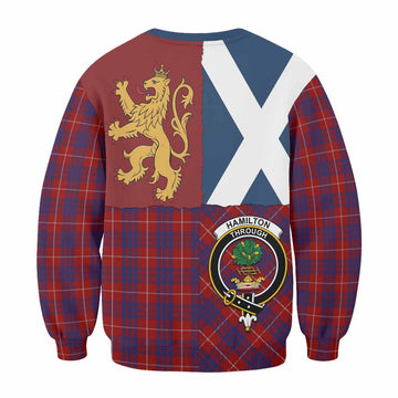 Hamilton Crest Tartan Sweatshirt with Lion Rampant Saltire Style