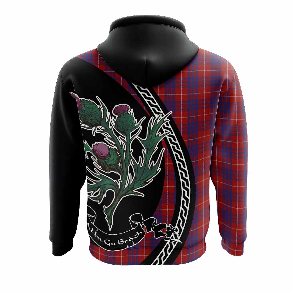 Hamilton Family Crest Tartan Hoodie Alba Thistle Inspired - Tartan Vibes Clothing
