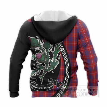Hamilton Family Crest Tartan Knitted Hoodie Alba Thistle Inspired