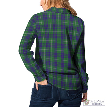 Hamilton Green Hunting Tartan Womens Casual Shirt