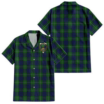 hamilton-green-hunting-tartan-short-sleeve-button-down-shirt-with-family-crest