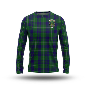 Hamilton Green Hunting Tartan Long Sleeve T-Shirt with Family Crest