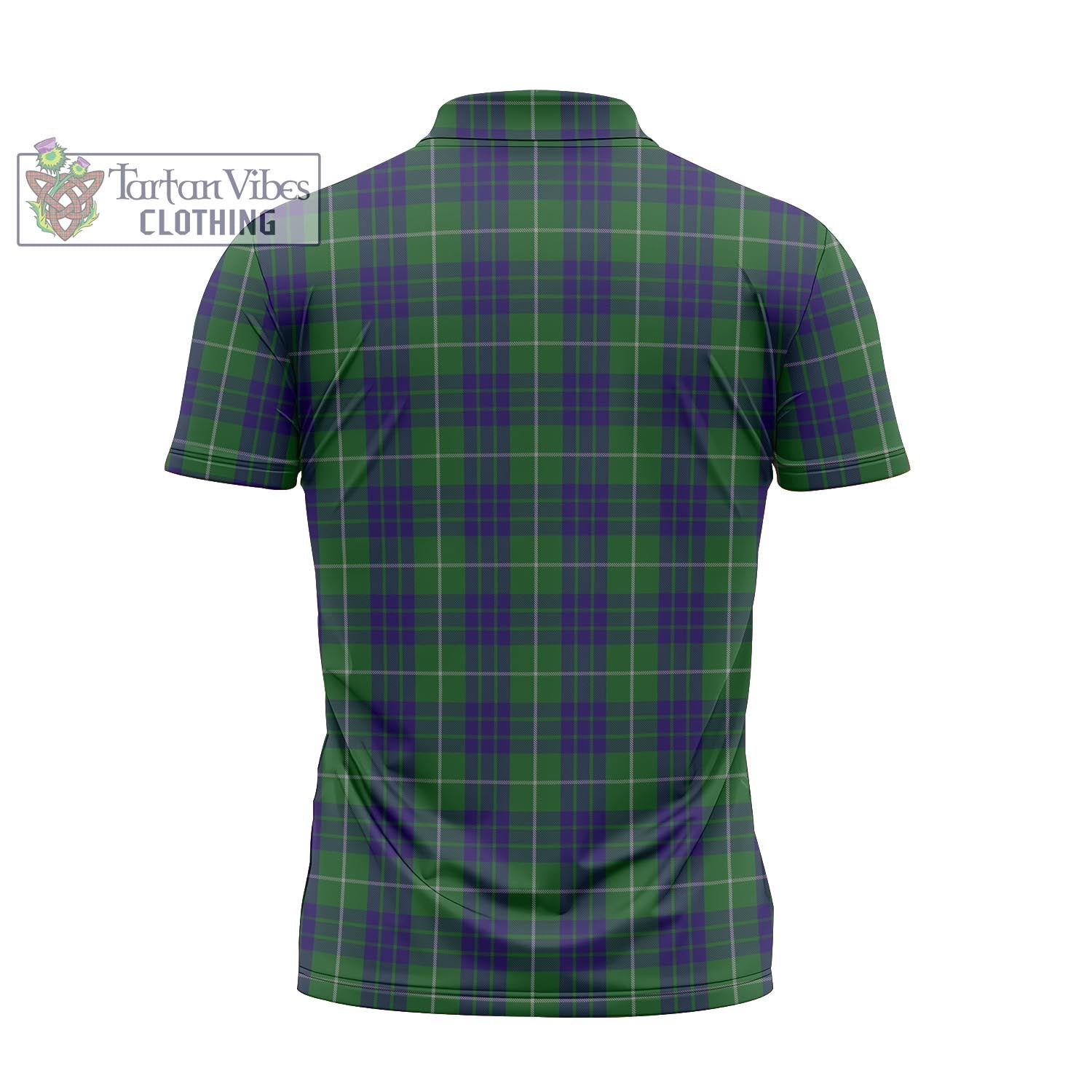Tartan Vibes Clothing Hamilton Green Hunting Tartan Zipper Polo Shirt