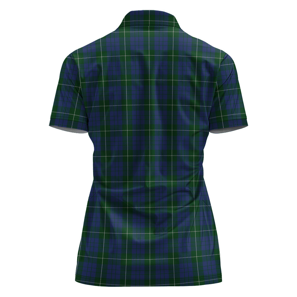 hamilton-hunting-tartan-polo-shirt-with-family-crest-for-women