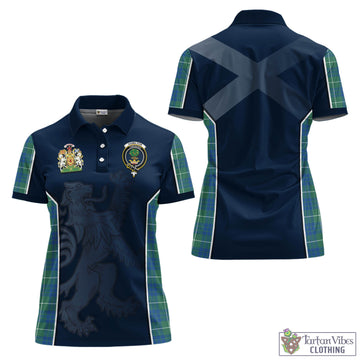 Hamilton Hunting Ancient Tartan Women's Polo Shirt with Family Crest and Lion Rampant Vibes Sport Style
