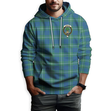 Hamilton Hunting Ancient Tartan Hoodie with Family Crest
