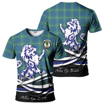 Hamilton Hunting Ancient Tartan T-Shirt with Alba Gu Brath Regal Lion Emblem