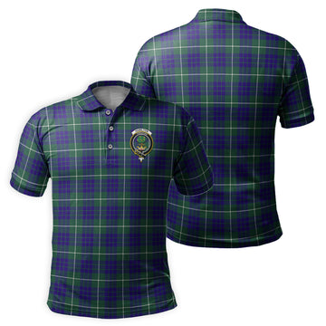 Hamilton Hunting Modern Tartan Men's Polo Shirt with Family Crest