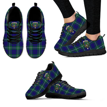 Hamilton Hunting Modern Tartan Sneakers with Family Crest