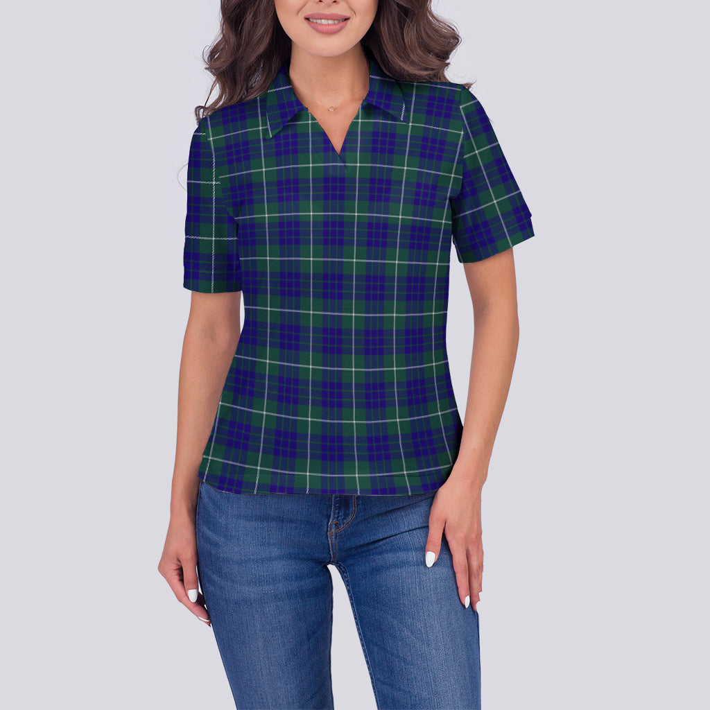 hamilton-hunting-modern-tartan-polo-shirt-for-women