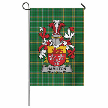 Hamilton Irish Clan Tartan Garden Flag with Coat of Arms