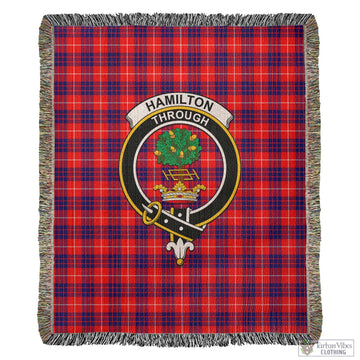 Hamilton Modern Tartan Woven Blanket with Family Crest