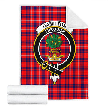 Hamilton Modern Tartan Blanket with Family Crest