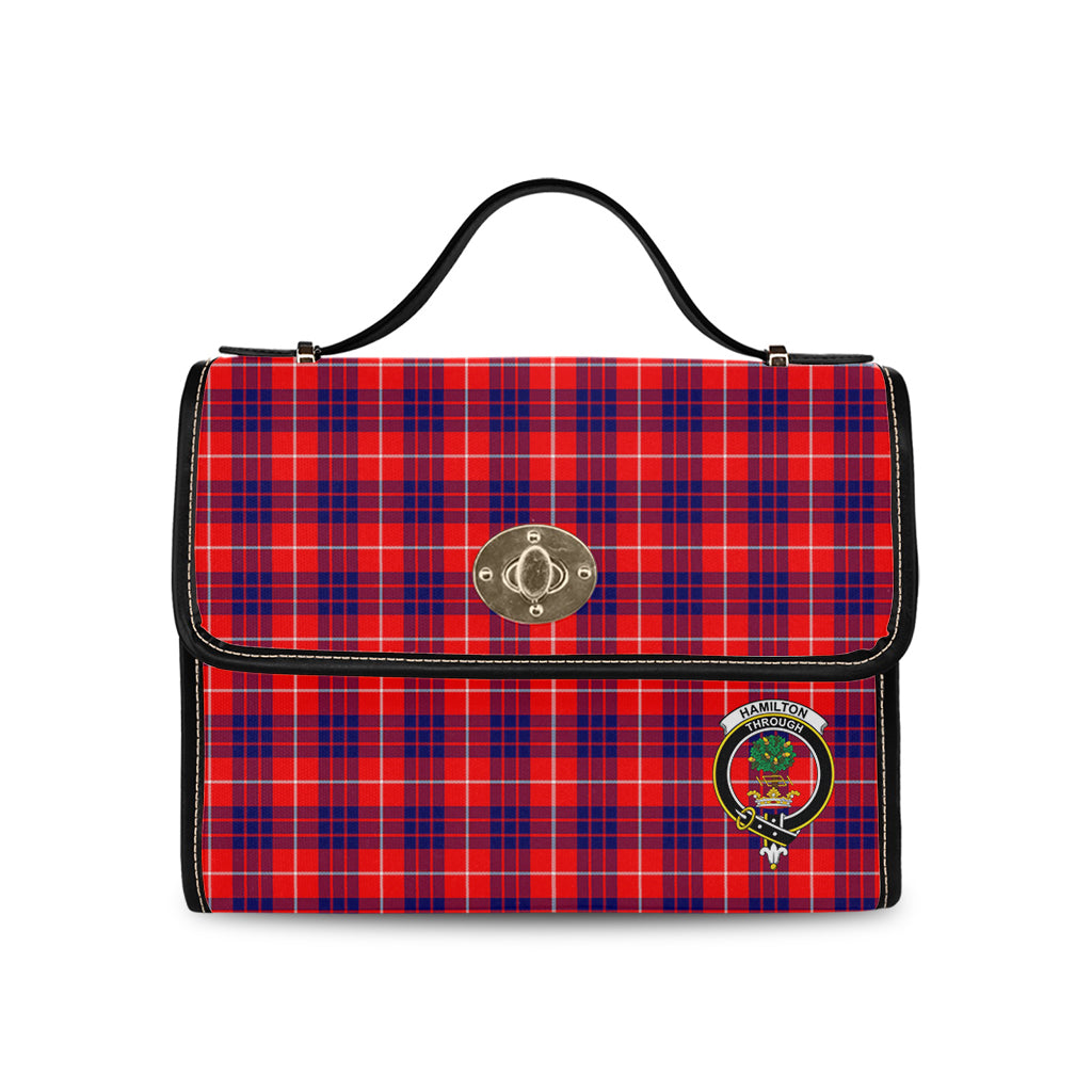 hamilton-modern-tartan-leather-strap-waterproof-canvas-bag-with-family-crest