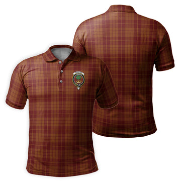 Hamilton Red Tartan Men's Polo Shirt with Family Crest