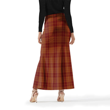 Hamilton Red Tartan Womens Full Length Skirt
