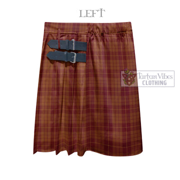 Hamilton Red Tartan Men's Pleated Skirt - Fashion Casual Retro Scottish Kilt Style