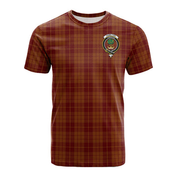 Hamilton Red Tartan T-Shirt with Family Crest