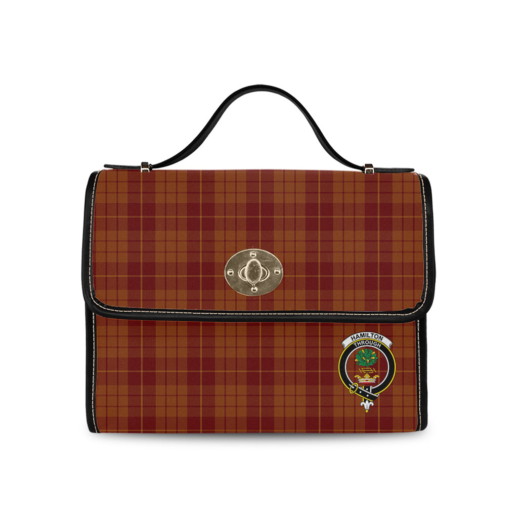 hamilton-red-tartan-leather-strap-waterproof-canvas-bag-with-family-crest